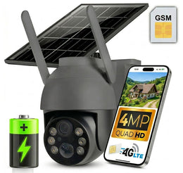 Kamera solarna obrotowa zewnętrzna GSM 4G 4Mpx K-12G Solar GSM EUROLOOK