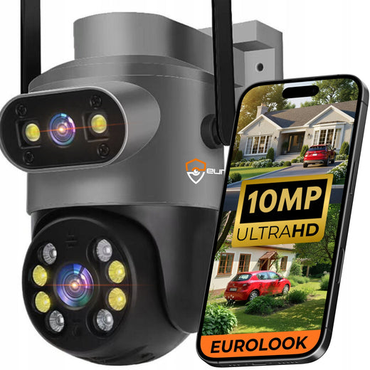 Podwójna kamera obrotowa zewnętrzna IP Wi-Fi 4K 10Mpx ZC-06 EUROLOOK