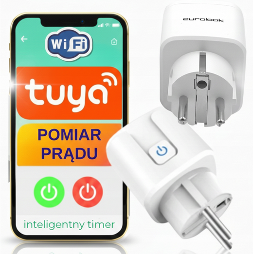 Inteligentne gniazdo Wi-Fi Tuya EU-3 EUROLOOK (2 szt.)