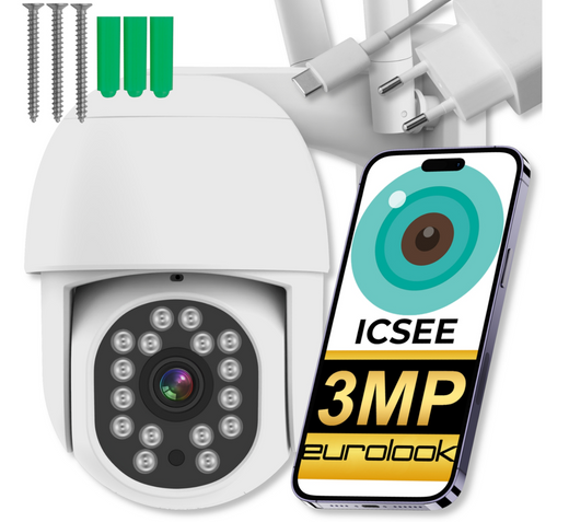 Kamera zewnętrzna obrotowa IP Wi-Fi 3Mpx K-5 EUROLOOK