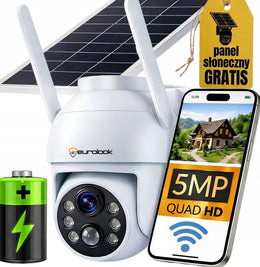Kamera solarna obrotowa zewnętrzna IP Wi-Fi 5Mpx K-11 Solar EUROLOOK