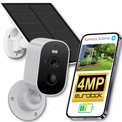 Kamera obrotowa IP Wi-Fi zewnętrzna solarna 4Mpx K-14 EUROLOOK