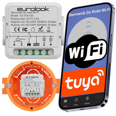 Inteligentny sterownik do rolet Wi-Fi – Tuya / Smart Life - EUROLOOK TU-018-CM