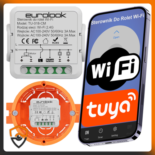 Inteligentny sterownik do rolet Wi-Fi – Tuya / Smart Life - EUROLOOK TU-018-CM