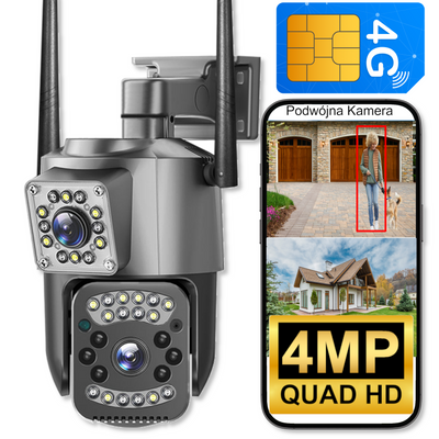Kamera obrotowa zewnętrzna IP Wi-Fi GSM 4G 4Mpx V-44 Pro GSM EUROLOOK