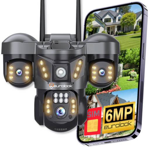 Kamera obrotowa zewnętrzna IP GSM 4G 6Mpx V-63 Pro GSM EUROLOOK